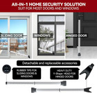 Upgraded Door Security Bar   Sliding Patio Bar  Heavy Duty Stoppers Adjustable