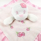 Baby Essentials Heaven Sent Pink White Flowers Bear Security Blanket Lovey Rose