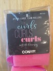 New Conair Extra Large Foam Rollers 8 Ct Pink Soft Bouncy Heatless Curls  61115z