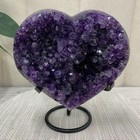 2 6lb Natural Brazilian Amethyst Hand Cut Heart-shaped Decoratio
