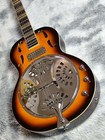 New Fashion 6 String Sunburst Resonator Dobro Electric Guitar Chrome Resonance