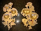 Mid Century Modern Syroco  1962 Roses   Chrysanthemum  Wall Plaques - 17 1 2   