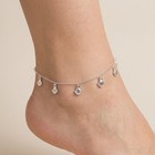 Sterling Silver Seashell Charm Anklet Boho Beach Ankle Bracelet- Silverly