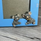 Mice 3d Picture Frame Baby Nursery Cute Mouse Blue Decor 3 5  X 5 5  Photo
