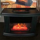 1000w Heating Portable Electric Fireplace Heater 3d Realistic Flame Log Effect