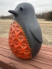 Vintage Bitossi Italy Penguin Aldo Londi Ceramic Red orange black Mcm 5 3 4   