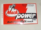 3 Vintage 1987 Mack Power Built Like A Mack Truck Bulldog Sticker Decal