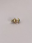 Tourmaline Tie Tack Lapel Pin Oval Cats Eye Blue And Green Gold Tone