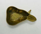 Vintage Mcm Brass Trinket Dish Pear Shaped 5  X 3  Patina Vtg Mid Century Modern