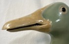 Vintage Chinese Celadon Green Glazed Porcelain Duck Figurine