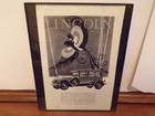 1927 Vintage Original Print Ad Ford Lincoln Motor Company Sedan Framed 10x8