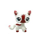 Lps Action Figure Littlest Pet Shop White Red Cat Ooak 122 Kid Toy