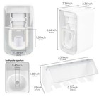 5 Slots Wall Mount Toothbrush Holder With Cover  Adhesive Toothbrush Storage    