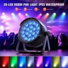 1-10x Ip65 Waterproof Par Lights 300w Rgbw 20led Stage Lighting Dmx512 Dj Disco