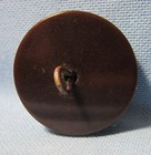 Antique Amber Glass Or Citrine 3-d Metal Sewing Button