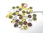50 Mix Antique Copper Bronze Gold Silver Pewter Washers Spacer Wavy Beads 10mm 