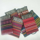 100pcs Thai Elephant Fabric Bag Shoulder Cross Body Wallet Purse Zip Wholesale