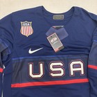 Nike Team Mens Size Large Usa Winter Olympics Hockey Jersey Blue Void  140