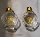 Lot Of 2 - Holy Water Jesus Glass Bottle Religious Bottle Christian  Bottle
