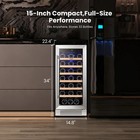 Yeego 15  Compressor 33 Bottles Wine Cooler Single Zone Freestanding built-in
