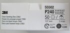 Box Of 50 3m Hookit P240 Grit Clean Sanding Discs 5in 236u 55502 Hook   Loop