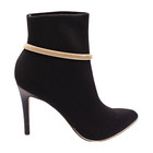 Women Gold Metal Chain Boot Bracelets Shoe Anklet Comfortable Elastic Band Charm