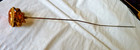 Antique  8    Hatpin Vintage Gold Filled Top Orange Stone