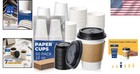 20 Oz Classic White Disposable Paper Coffee Cups With Secure Lids - 50 Pack