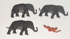 Marx Elephants   Rider Vinyl Super Circus Animals Vtg Playset Lot Of 4