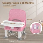 Babybond Travel Booster Seat With Double Tray  Upgraded Portable Toddler Chair