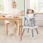 8-in-1 Baby High Chair Convertible Dining Booster Seat W  Removable Tray Strip