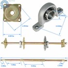 32  Drift Trike Atv Go Kart Rear Live Axle Kit  6  Wheels Sprocket   Hub  Brake 
