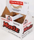 Vintage Soda Pop Bottle Carton Moxie Sugar Free Man Pointing 6 Pack 10oz Size