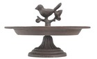 Cast Iron Pedestal Bird Feeder Bath 8  Wide Decorative Chickadee Garden D  cor