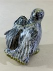 Vtg Carved Soapstone Agate Stone Bird Figurine Sparrow Statue 3  Sculpture Over