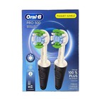 Oral-b Pro 500 Black Electric Rechargeable Toothbrush Twin Pack - New