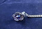 Vintage Ladies Sarah Coventry Sweater Guard Clip Purple Stones On  hibiscus 