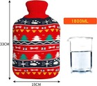 Hot Water Bottle Rubber Bag Warm Relaxing Heat Cold Therapy   Christmas Cover