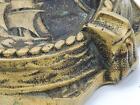 Antique Nautical Clipper Ship 5 75 Pound Ashtray 7  Across Solid Brass
