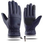 Izus Men Waterproof Cold-weather-gloves Touchscreen Windproof Medium Dark Navy