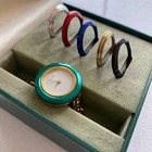 Gucci Change Bezel Watch Interchangeable Ladies Vintage Gold Tone F582