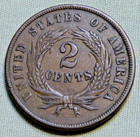 1864 United States Two 2 Cent - Vf Details - Shield Lines   We Visible - Lot 422