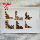 24pcs Vintage Frame Corner Stickers Scrapbook Decorative Paper Gold