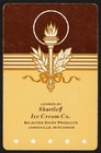 Vintage Single Playing Card Shurtleff Ice Cream Co Brown Janesville Wisconsin