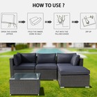 9 Pcs Outdoor Patio Furniture Chair Cushions Covers Set Replacement Grey Sofa