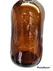 2 Grolsch Amber Brown Glass Beer Bottles Porcelain Swing Top Lid Bar Barware