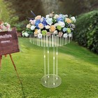 Wedding Table Flower Stand Decor Single Tier Acrylic Floral Holder Decoration