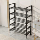 5 Tier Shoe Rack Sturdy Space Saving Shoe Storage Organizer For Home Office
