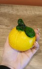 Art Deco Glass Murano Style Handblown Glass Lemon Fruit Paperweight