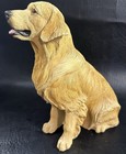 Vintage Living Stone Golden Retriever Figurine 9  T 7  L X 5    W  3 Lbs 11 Ounces